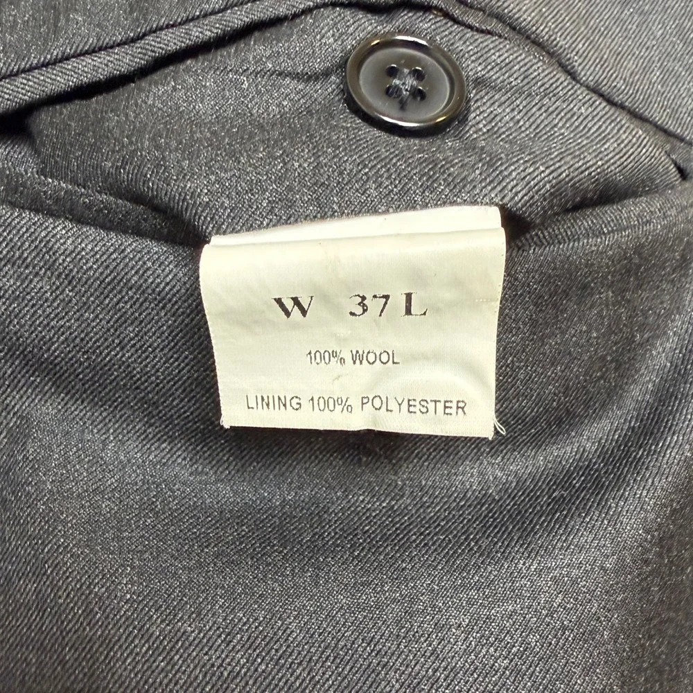 VTG Harold Powell 100% Wool Suit 43L 37x30 Men Gray 2 Piece Blazer Pants Classic